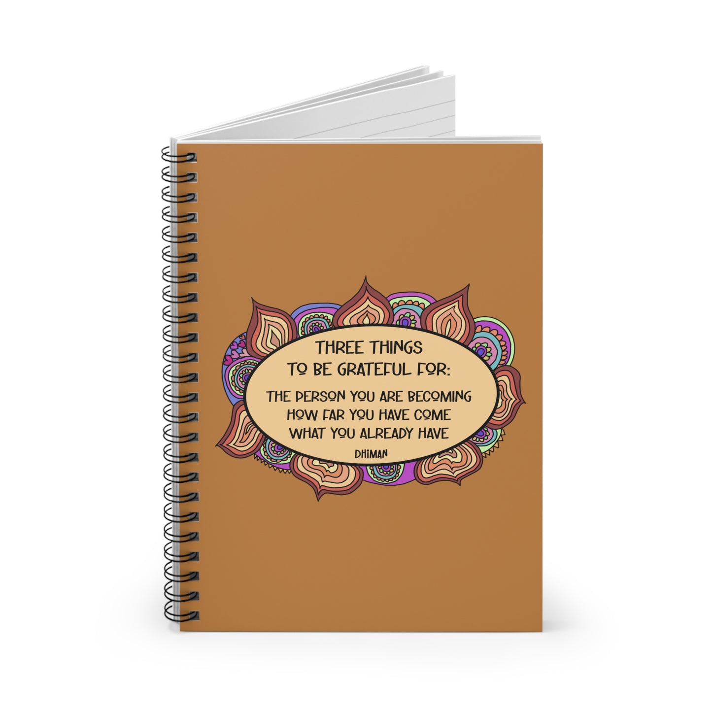 "Gratitude" Journal - Spiral Bound - Lined Pages