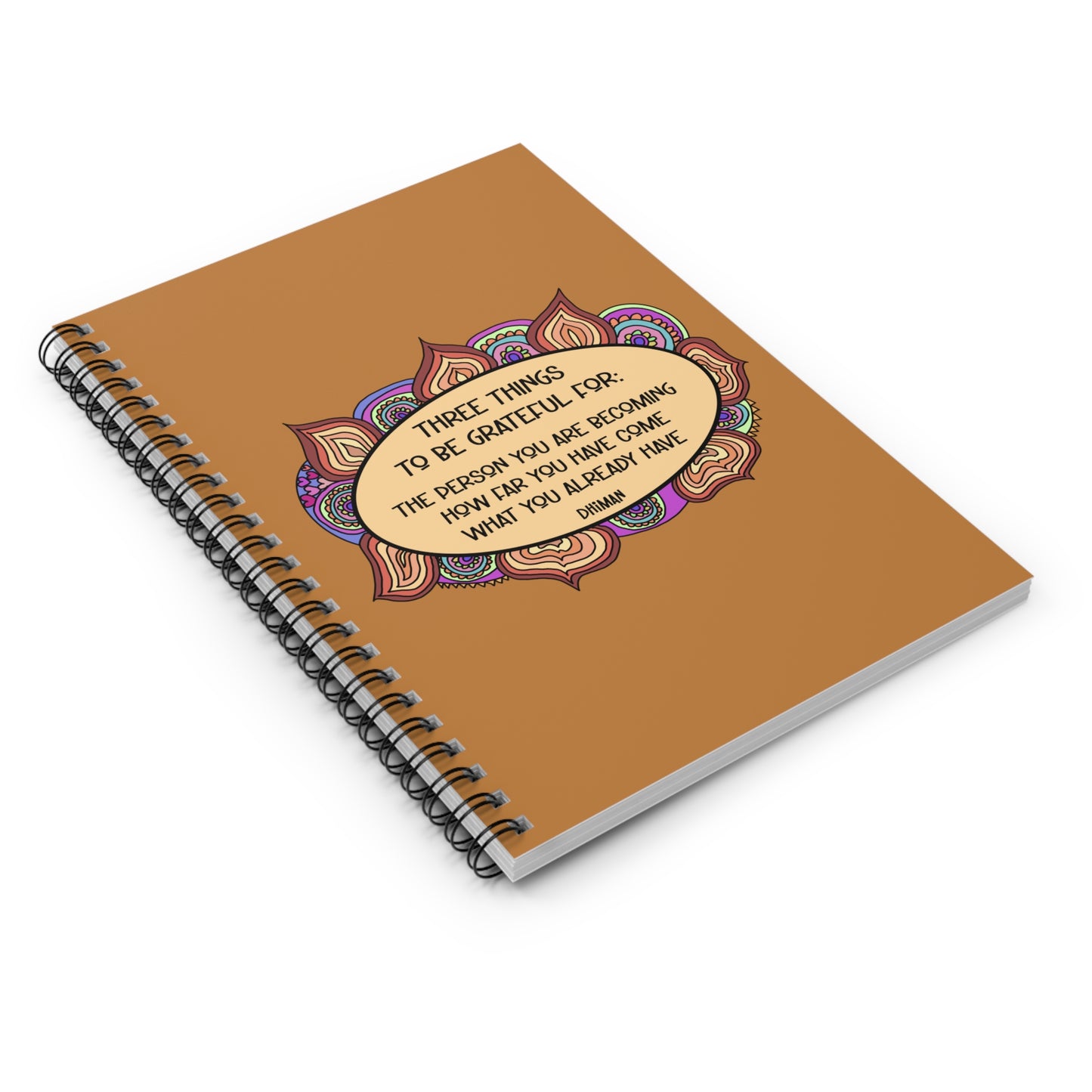 "Gratitude" Journal - Spiral Bound - Lined Pages