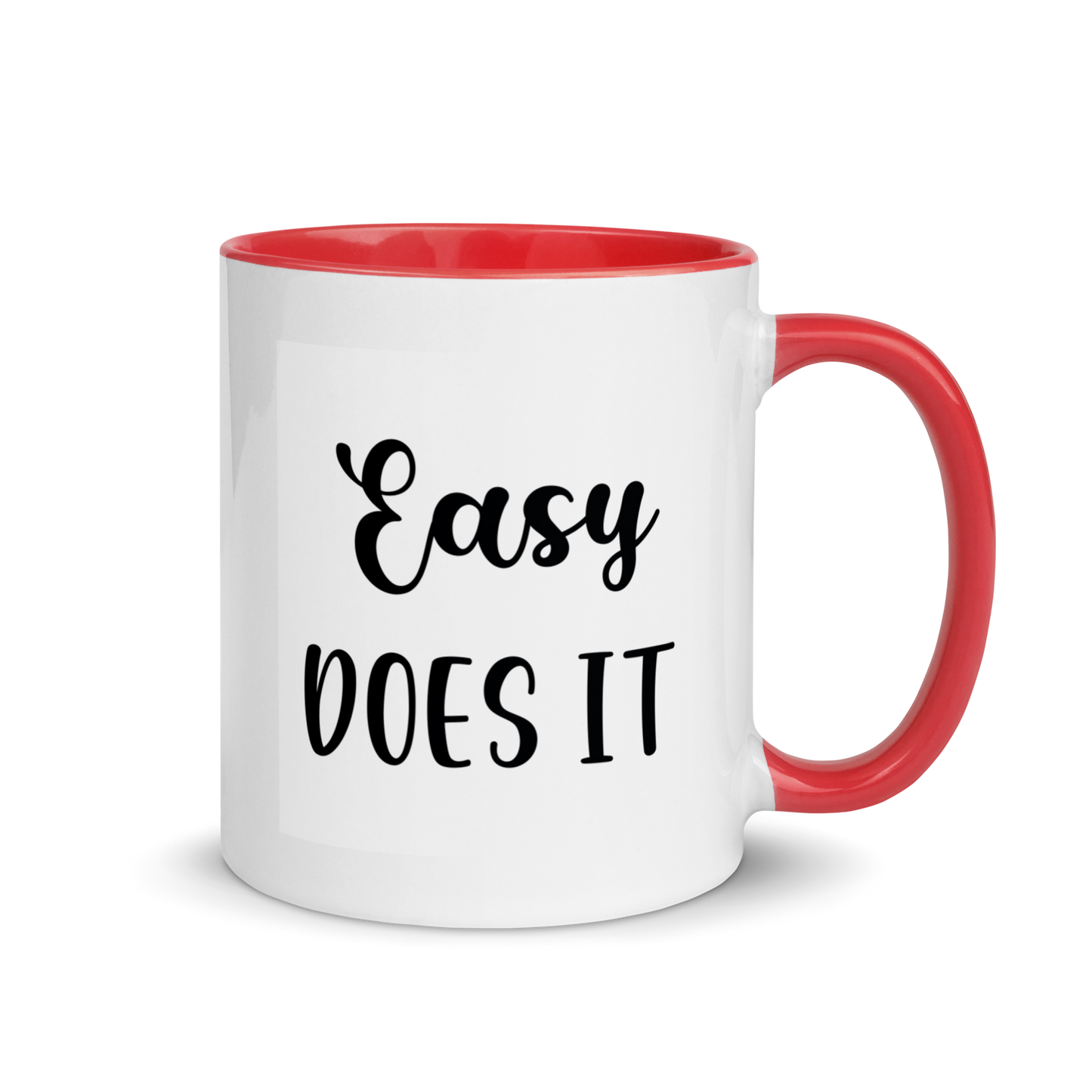 ceramic coffee mug easy does it recovery saying 11 ounce six colors