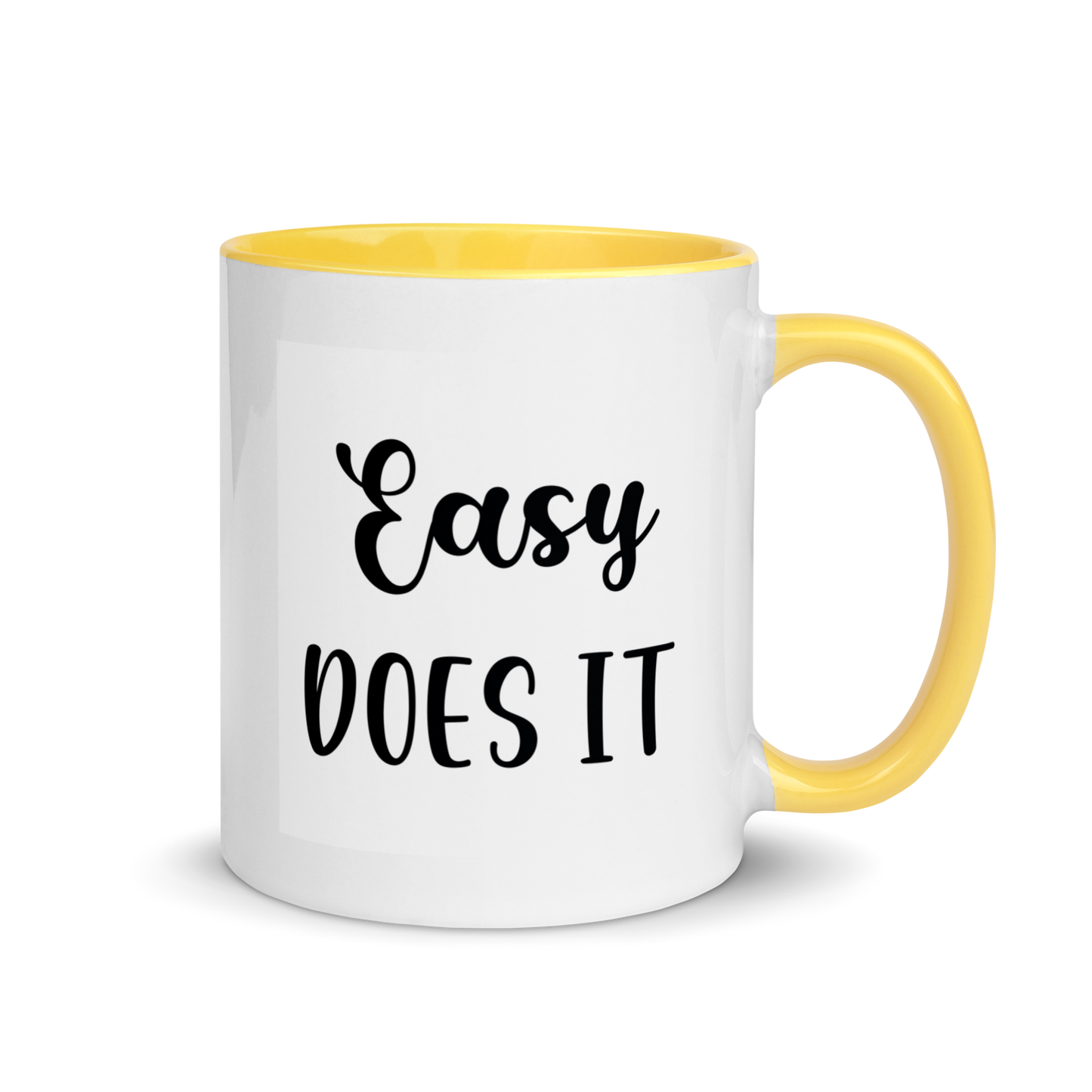 ceramic coffee mug easy does it recovery saying 11 ounce six colors