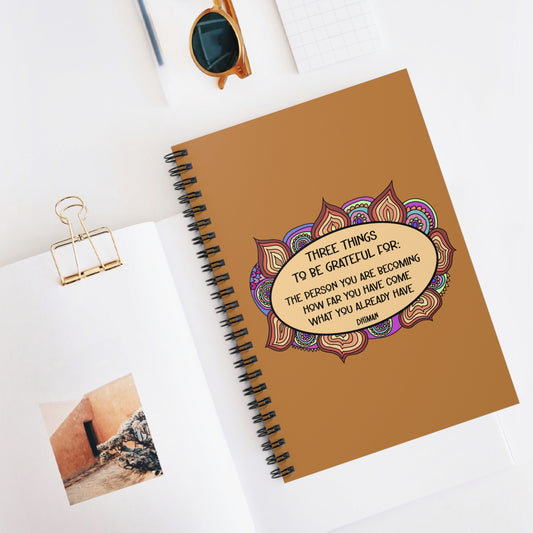 "Gratitude" Journal - Spiral Bound - Lined Pages