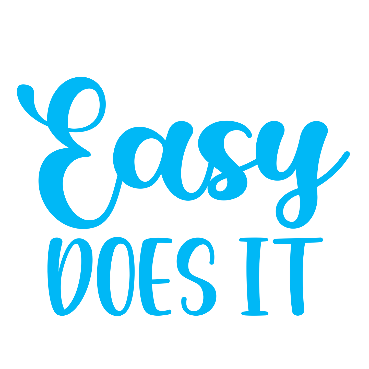 Recovery Slogan Sticker, Vinyl - EASY DOES IT - Free Shipping!