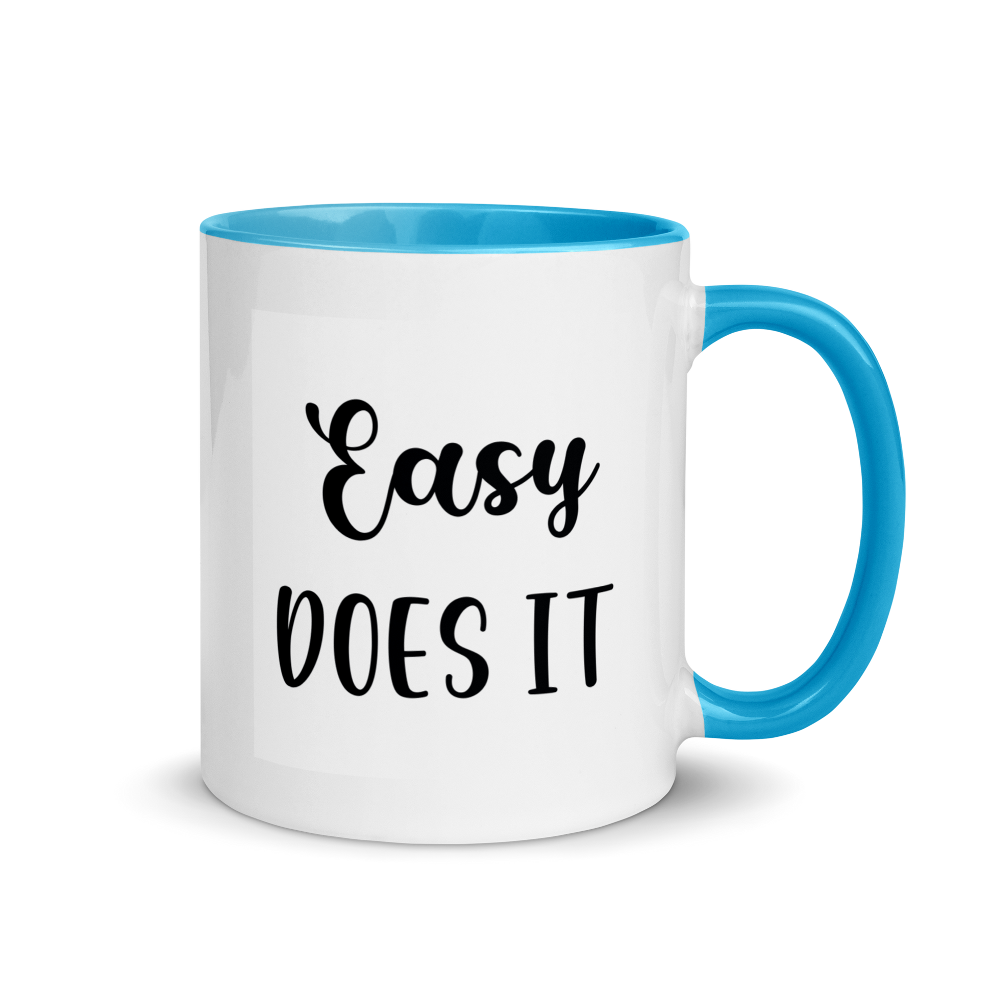 ceramic coffee mug easy does it recovery saying 11 ounce six colors