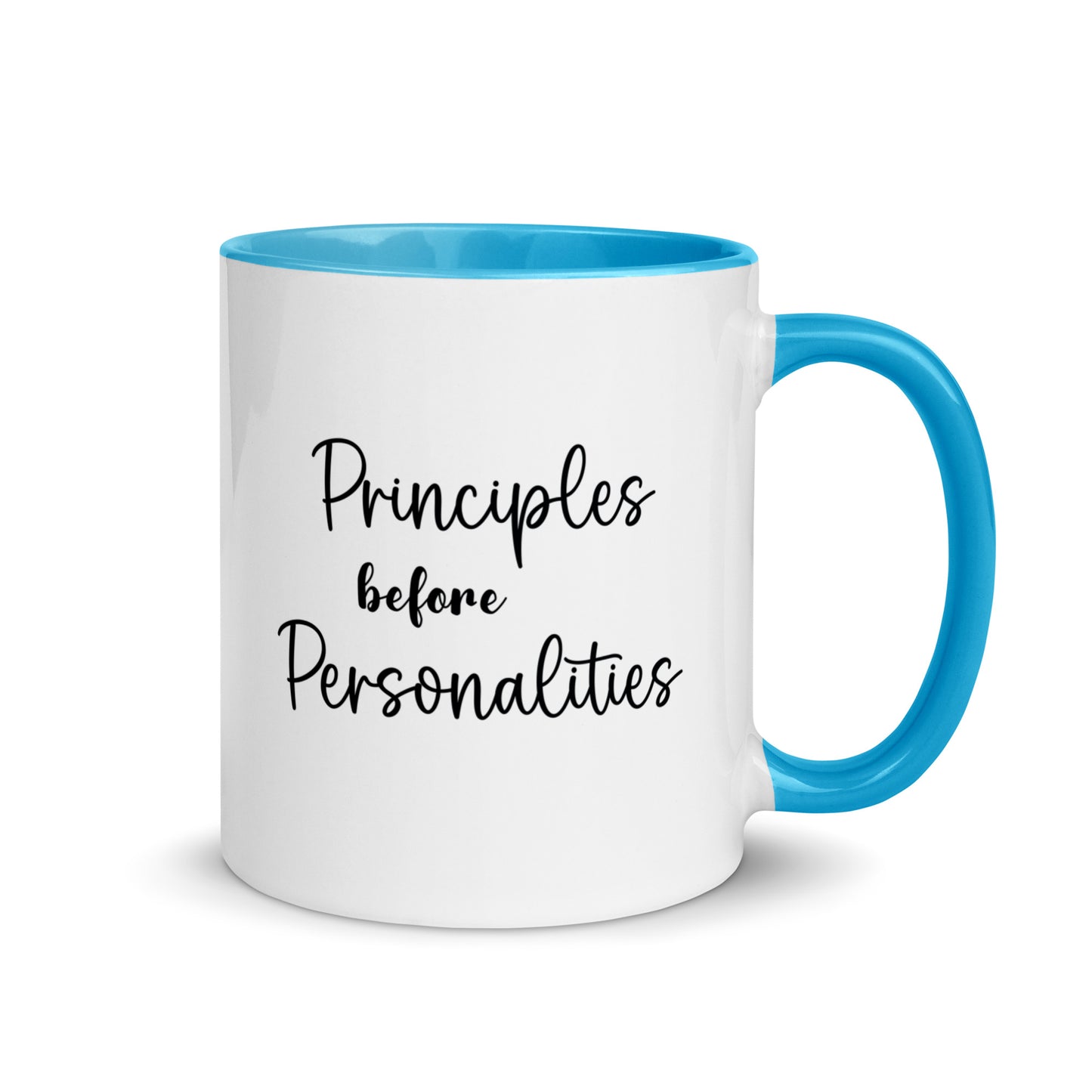 ceramic coffee mug principles before personalities recovery saying 11 ounce six colors