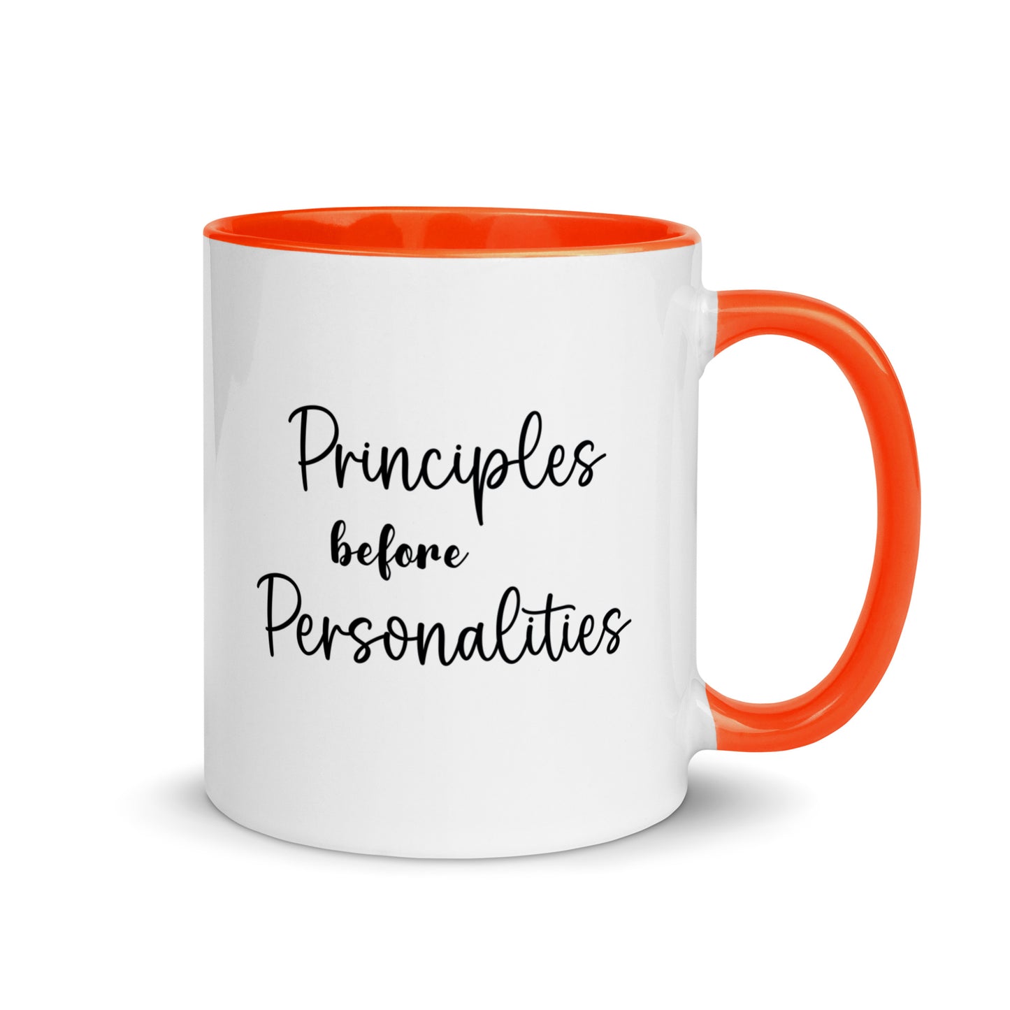 ceramic coffee mug principles before personalities recovery saying 11 ounce six colors