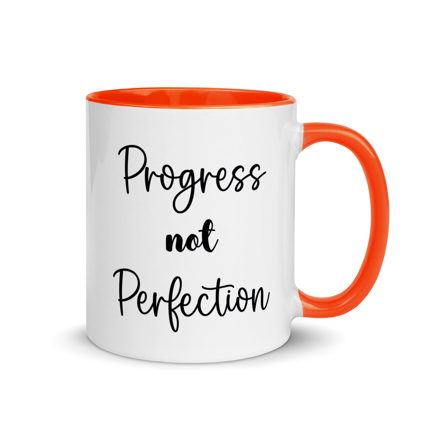 ceramic coffee mug progress not perfection recovery saying 11 ounce six colors