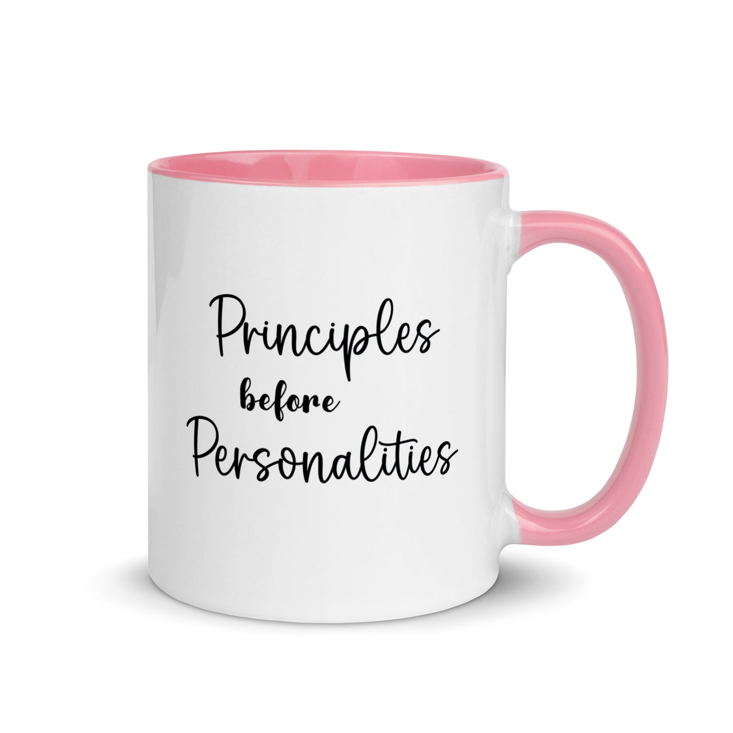 ceramic coffee mug principles before personalities recovery saying 11 ounce six colors