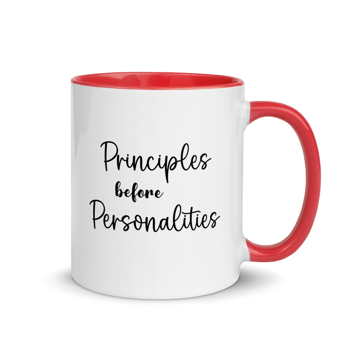ceramic coffee mug principles before personalities recovery saying 11 ounce six colors