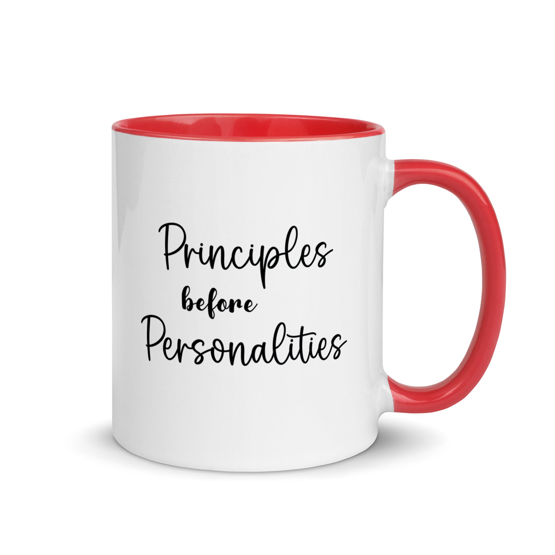 ceramic coffee mug principles before personalities recovery saying 11 ounce six colors
