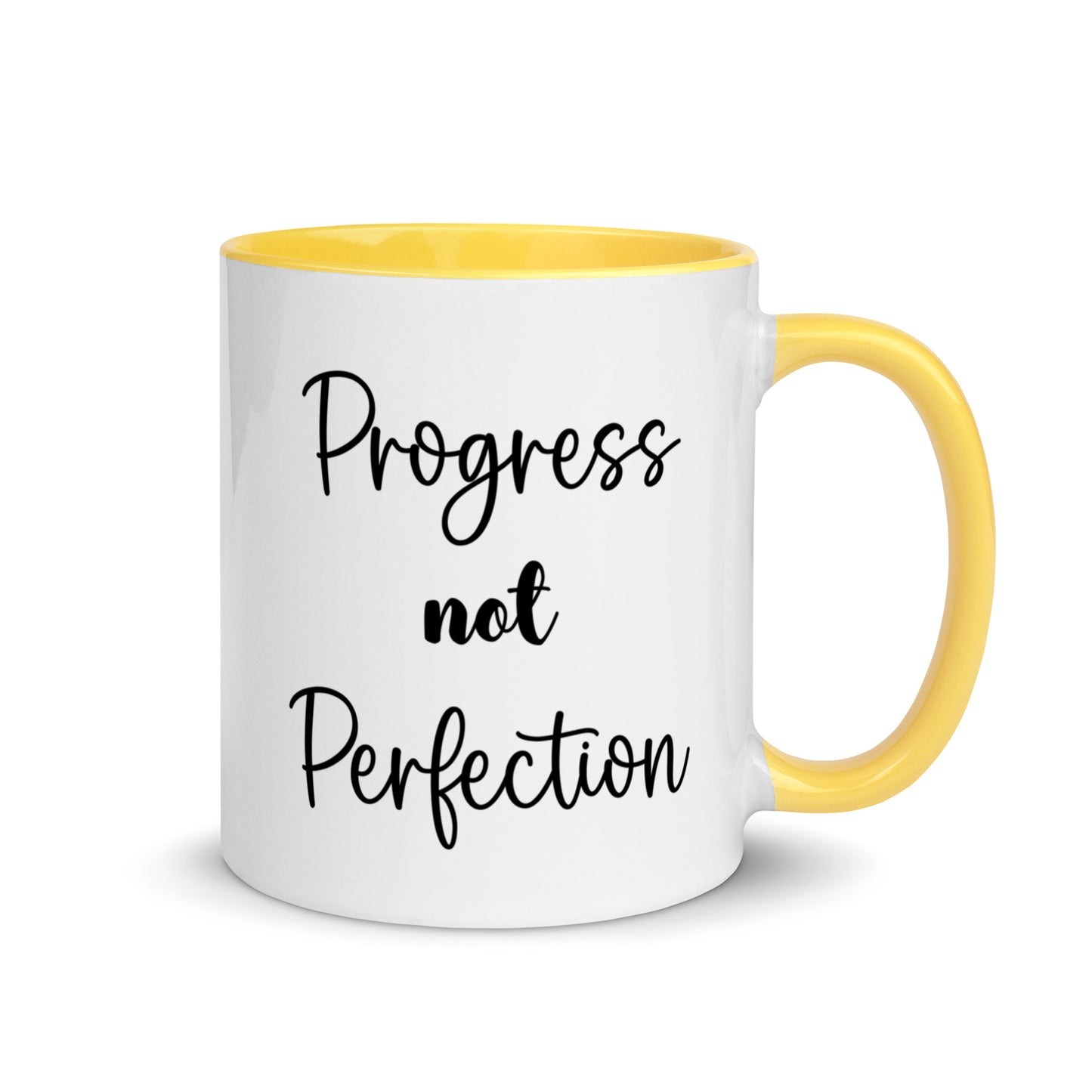 ceramic coffee mug progress not perfection recovery saying 11 ounce six colors